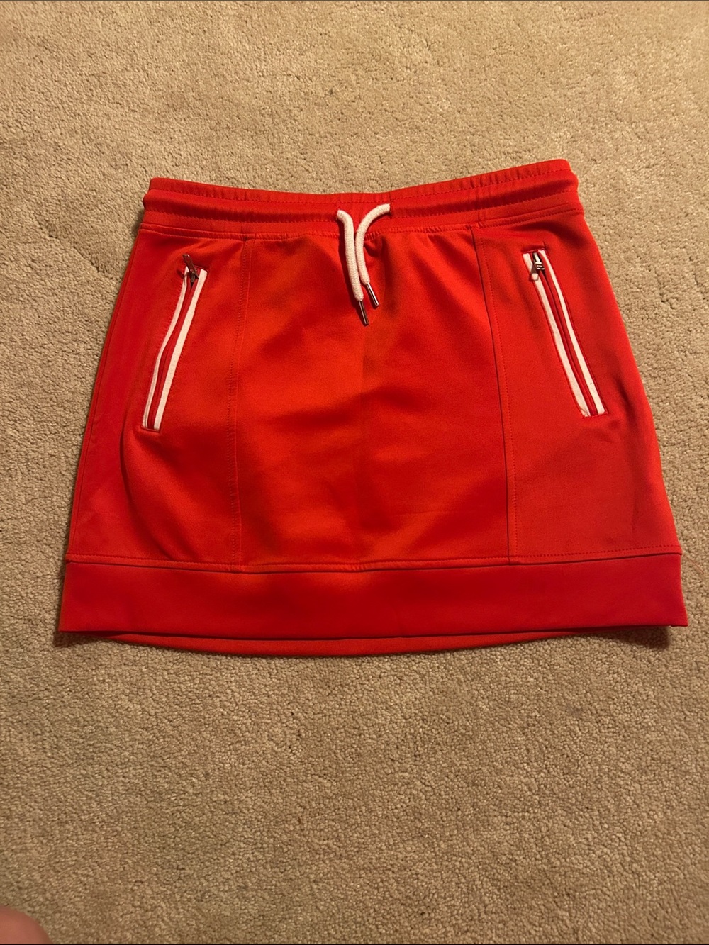 Forever 21 Red Mini Skirt with Contrast Drawstring